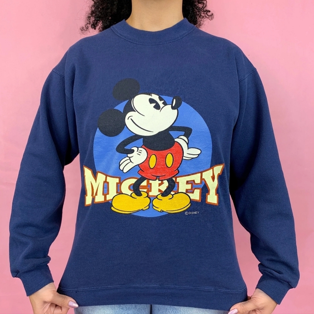 Vintage 90's Disney Mickey Hanes Heavyweight Crewneck Size XL Casual Cozy